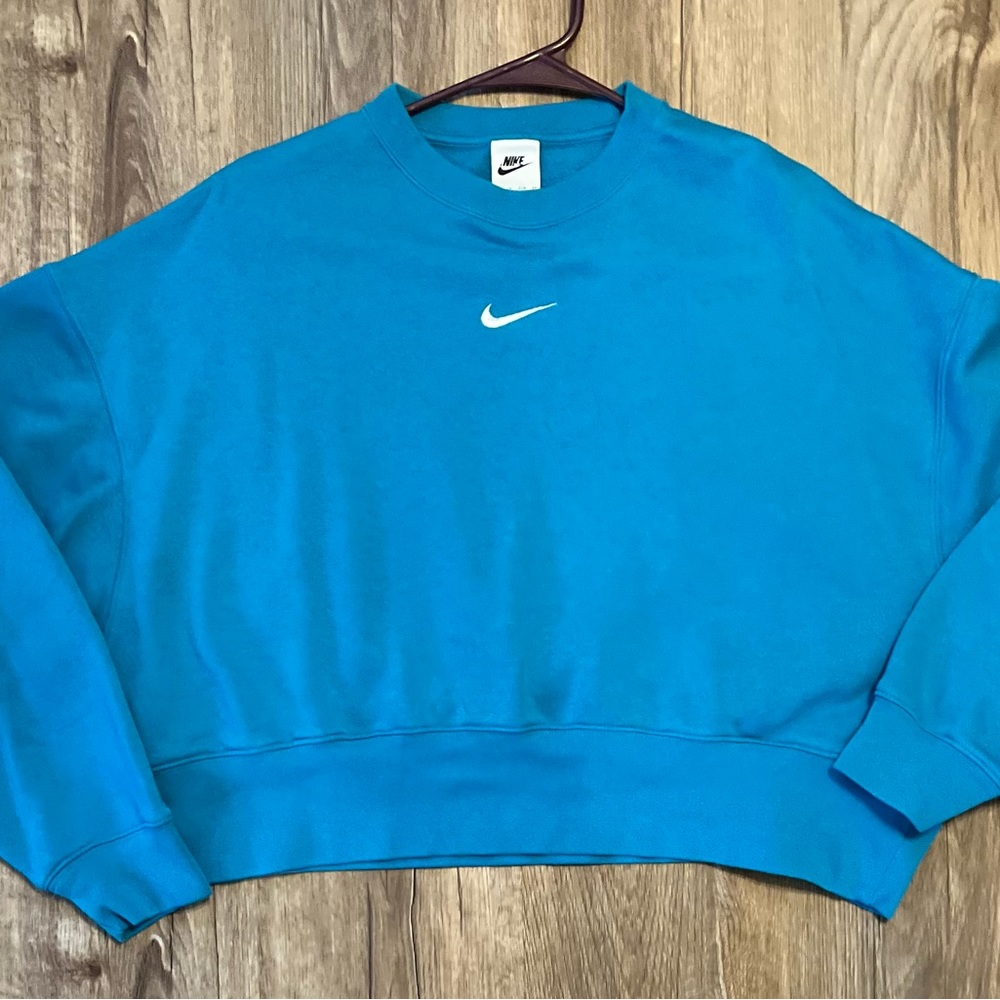 Nike sportswear collection crop crewneck XS teal